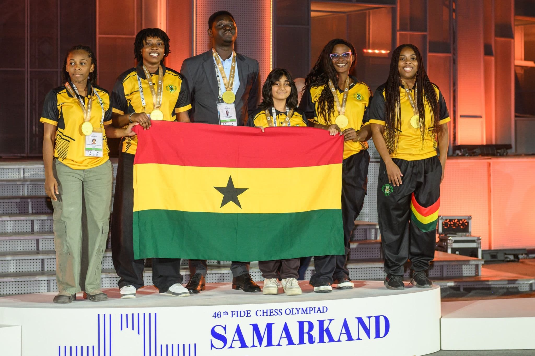 Gold for Ghana: The Ghanaian Women's National Team proudly crowned Champions of Category D.